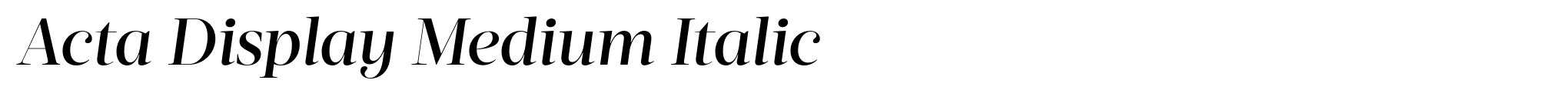 Acta Display Medium Italic image